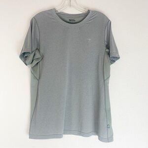 Fjallraven Abisko Mesh Short Sleeve Shirt Large Gray Outdoors Lightweight Top